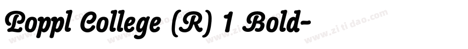 Poppl College (R) 1 Bold字体转换